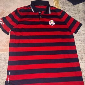 Polo by Ralph Lauren Red & Navy Striped Short-Sleeve Polo
